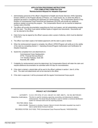 Form PHS-7036 Reimbursement Request for Adoption Expenses, Page 3