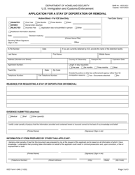 ICE Form I-246 Application for a Stay of Deportation or Removal, Page 3