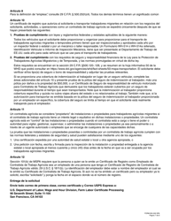 Formulario WH-530 Solicitud De Un Contratista De Trabajo Agricola O Contratista De Trabajo Agricola Asalariado Certificado De Registro (Spanish), Page 7