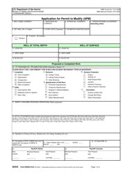 Form BSEE-0124 Application for Permit to Modify (Apm)