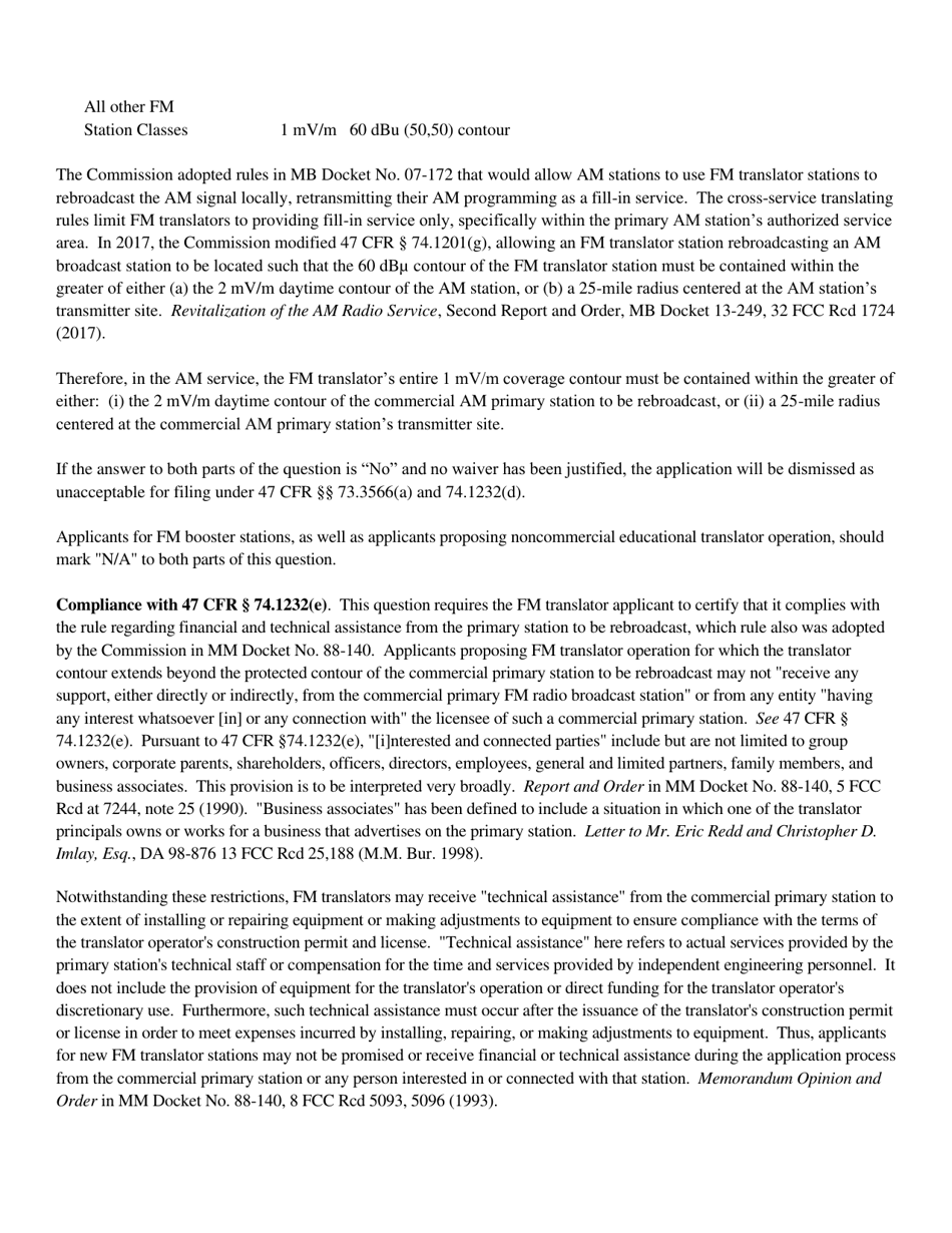 Instructions for FCC Form 2100 Schedule 315 Application for Consent to Transfer Control of Entity Holding Broadcast Station Construction Permit or License, Page 24