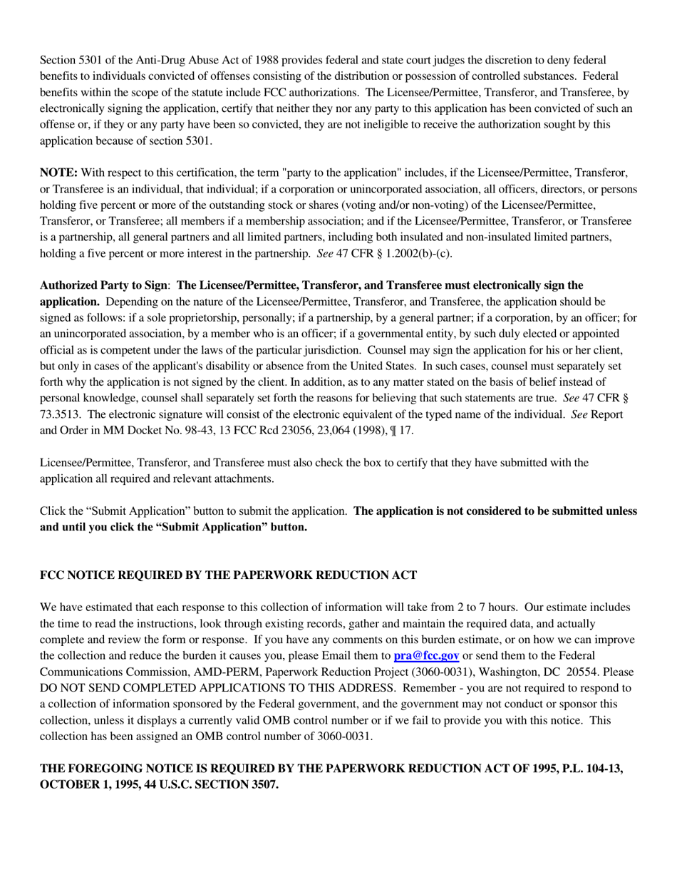 Instructions for FCC Form 2100 Schedule 315 Application for Consent to Transfer Control of Entity Holding Broadcast Station Construction Permit or License, Page 26
