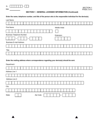 NRC Form 664 General Licensee Registration, Page 5