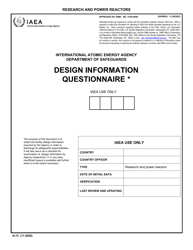 IAEA Form N-72 &quot;Design Information Questionnaire&quot;