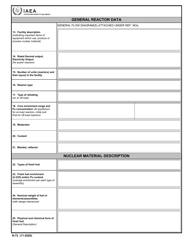 IAEA Form N-72 Design Information Questionnaire, Page 3