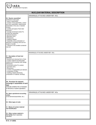 IAEA Form N-72 Design Information Questionnaire, Page 4