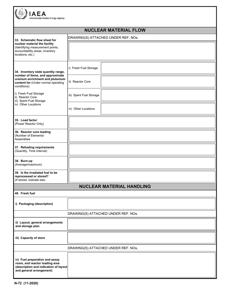 IAEA Form N-72 Design Information Questionnaire, Page 5