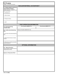 IAEA Form N-75 Design Information Questionnaire, Page 6
