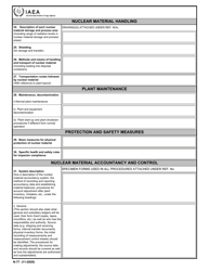IAEA Form N-77 Design Information Questionnaire, Page 5
