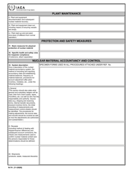 IAEA Form N-74 Design Information Questionnaire, Page 6