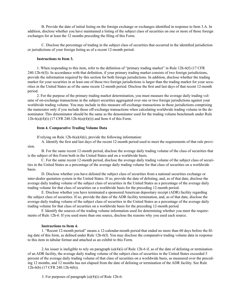 Form 15F Certification of a Foreign Private Issuers Termination of Registration of a Class of Securities Under Section 12(G) of the Securities Exchange Act of 1934 or Its Termination of the Duty to File Reports Under Section 13(A) or Section 15(D) of the Securities Exchange Act of 1934, Page 4
