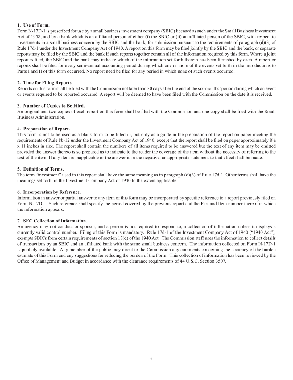 SEC Form 1839 (N-17D-1) Report Filed by Small Business Investment Company (Sbic), Page 3