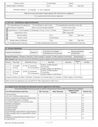 SBA Form 1920 Lender&#039;s Application for Loan Guaranty for All 7(A) Loan Programs, Page 2