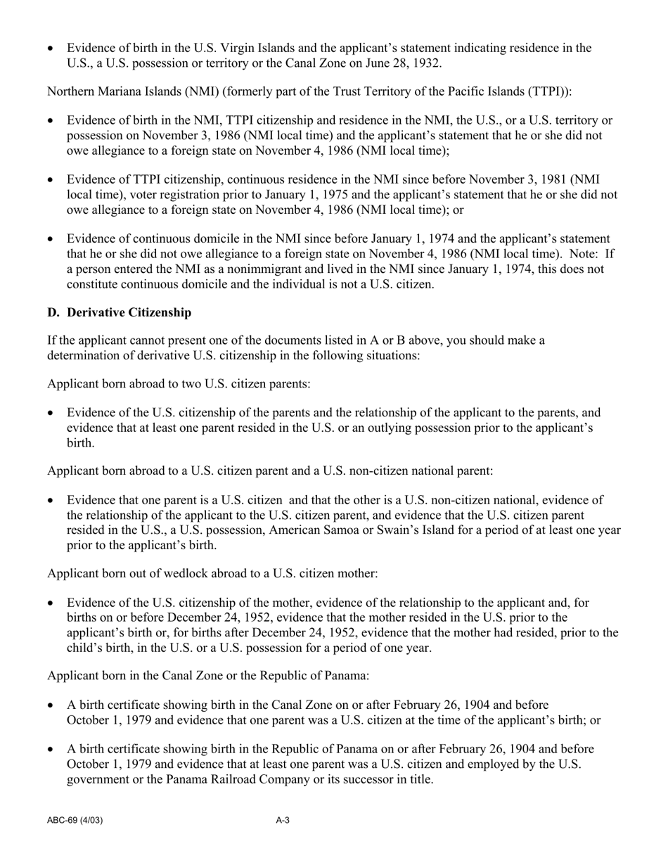 Form ABC-069 Statement of Citizenship, Alienage, and Immigration Status for State Public Benefits - California, Page 5