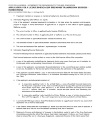 Instructions for Form DFPI-2110 Application for a License to Engage in the Money Transmission Business - California, Page 5