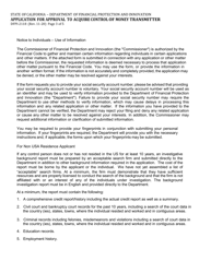 Form DFPI-2118 Application for Approval to Acquire Control of Money Transmitter - California, Page 3