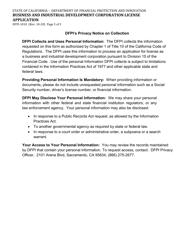 Form DFPI-1010 Business and Industrial Development Corporation License Application - California, Page 3