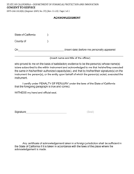 Form DFPI-260.102.8(B) Consent to Service of Process - California, Page 2