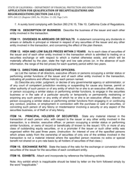Form DFPI-260.121 Application for Qualification of Recapitalizations and Regoranizations (Section 260.121) - California, Page 2