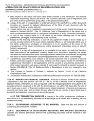 Form DFPI-260.121 Application for Qualification of Recapitalizations and Regoranizations (Section 260.121) - California, Page 3