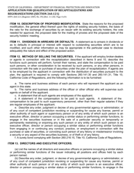Form DFPI-260.121 Application for Qualification of Recapitalizations and Regoranizations (Section 260.121) - California, Page 4
