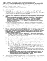 Form DFPI-260.105.33/34 Notice to California Commissioner of Financial Protection and Innovation of Transaction Under Rule 260.105.33 and/or Rule 260.105.34 Under the Corporate Securities Law of 1968 - California, Page 2