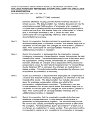 Instructions for Form DFPI-2666 Bona Fide Nonprofit Affordable Housing Organization Application for Registration - California, Page 2