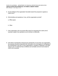 Form DFPI-390 Application for Approval to Form a Credit Union - California, Page 15