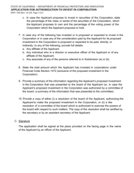 Form DFPI-700 Application for Authorization to Invest in Corporation - California, Page 3