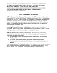 Form DFPI-MBL1950.122.2 Notice of Officers, Directors, Partners, &quot;control&quot; Persons, Managers, Members, Trustees and Employees of a Residential Mortgage Lender, Residential Mortgage Lender and Servicer or Residential Mortgage Loan Servicer - California, Page 2