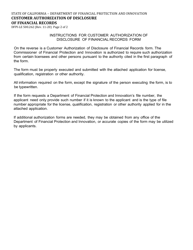 Form DFPI-LE500.262 Customer Authorization of Disclosure of Financial Records - California, Page 2