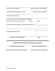 Form CDPH8731 AIDS Drug Assistance Program New Enrollment Worker Training Request - California, Page 2