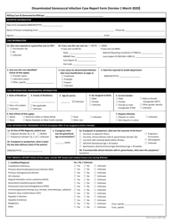 Disseminated Gonococcal Infection Case Report Form, Page 2