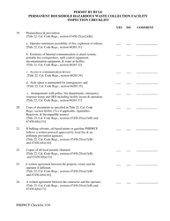 Permit by Rule Permanent Household Hazardous Waste Collection Facility Inspection Checklist - California, Page 5