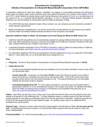 Form ARTS-MU &quot;Articles of Incorporation - Nonprofit Mutual Benefit&quot; - California, Page 2