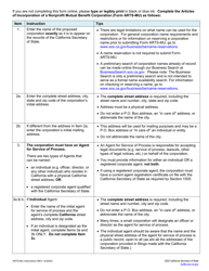 Form ARTS-MU &quot;Articles of Incorporation - Nonprofit Mutual Benefit&quot; - California, Page 3