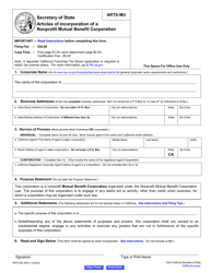Form ARTS-MU &quot;Articles of Incorporation - Nonprofit Mutual Benefit&quot; - California, Page 6