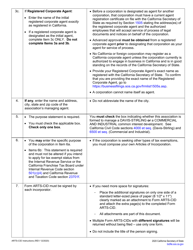 Form ARTS-CID Articles of Incorporation of a Common Interest Development Association - California, Page 4
