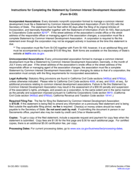 Form SI-CID Statement by Common Interest Development Association - California, Page 3