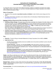 Form ASDC Amended Statement by Foreign Corporation - California, Page 2