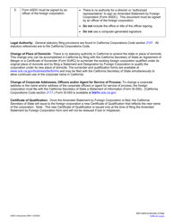 Form ASDC Amended Statement by Foreign Corporation - California, Page 4