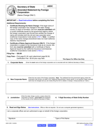 Form ASDC Amended Statement by Foreign Corporation - California, Page 5