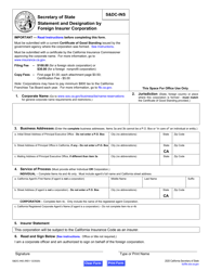 Form S&amp;DC-INS Statement and Designation by Foreign Insurer Corporation - California, Page 5