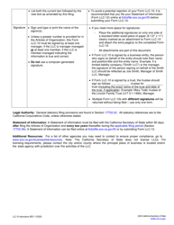 Form LLC-10 Restated Articles of Organization of a Limited Liability Company (LLC) - California, Page 4