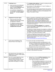 Form LP-5 Application for Registration Foreign Limited Partnership (Lp) - California, Page 4