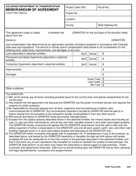 Document preview: CDOT Form 0783 Memorandum of Agreement (Local Public Agency) - Colorado