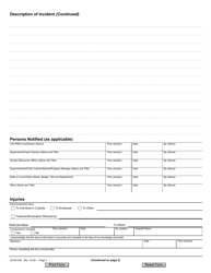 Form JD-ES-293 Prison Rape Elimination Act (Prea) Incident Report - Connecticut, Page 2