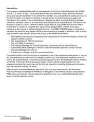 Form JD-ES-293 Prison Rape Elimination Act (Prea) Incident Report - Connecticut, Page 4
