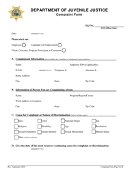 Document preview: Complaint Form - Florida