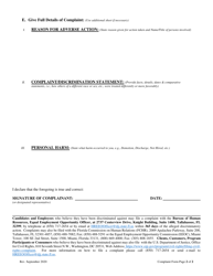 Complaint Form - Florida, Page 2